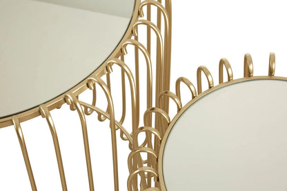 Avantis Set Of Two Champagne Wireframe Side Tables