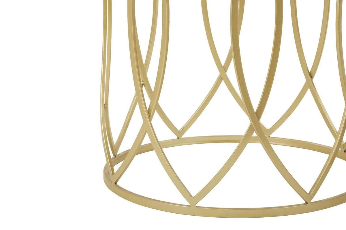 Avantis Set Of 2 Champagne Finish Side Tables