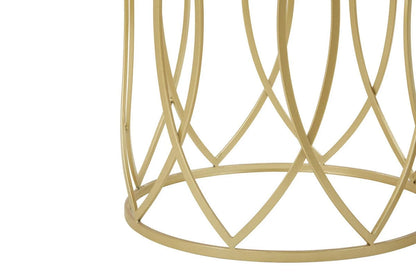 Avantis Set Of 2 Champagne Finish Side Tables