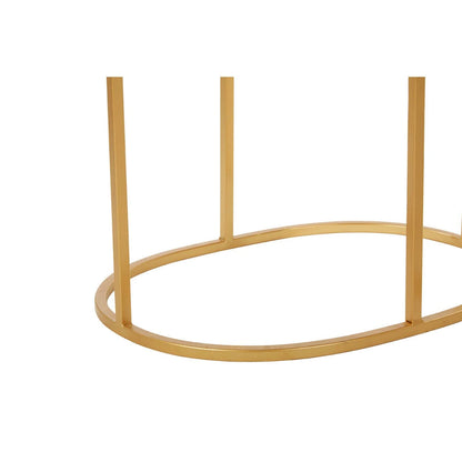 Avantis Gold Finish Set Of 2 Oval Side Tables