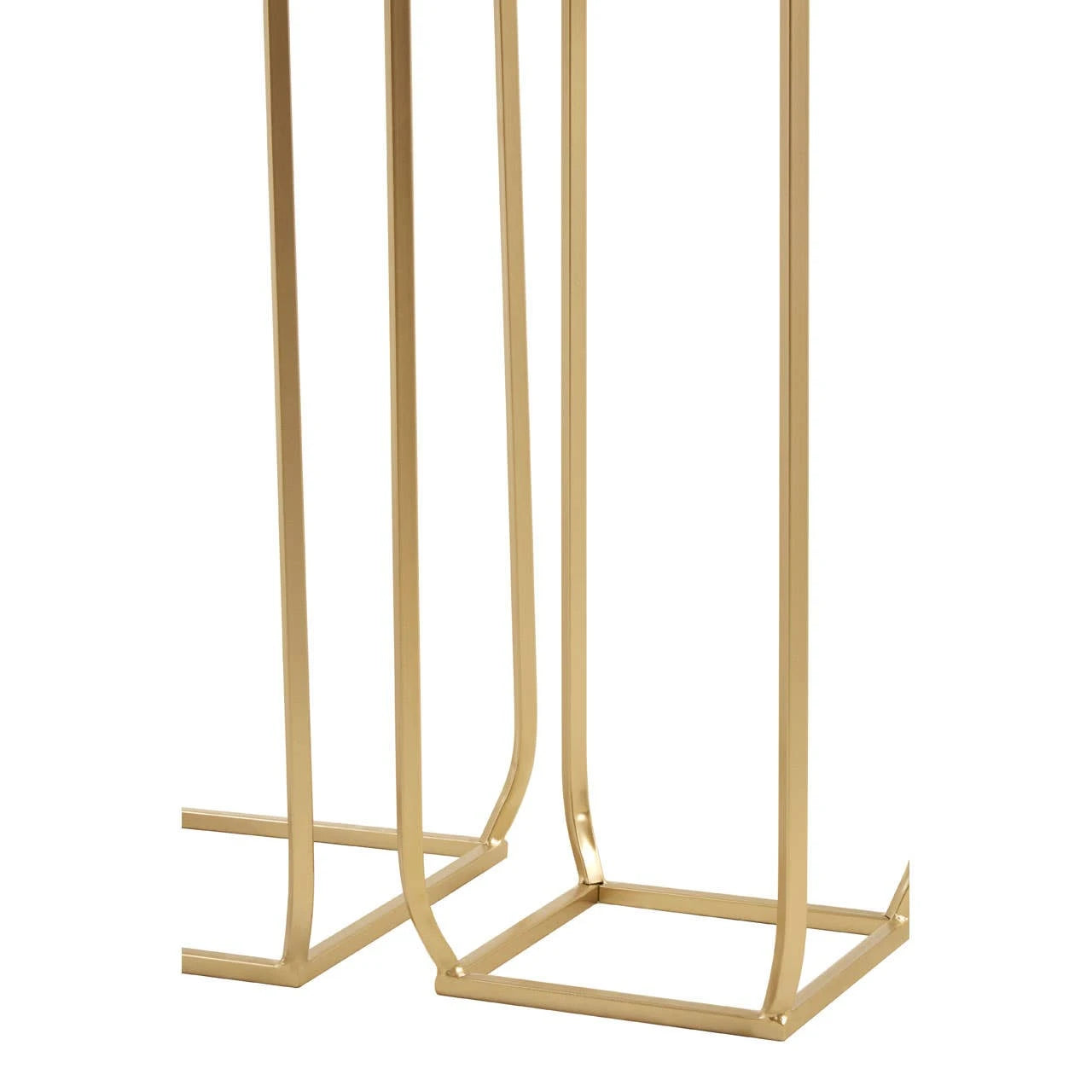 Avantis Set Of Two Champagne Gold Tall Side Tables