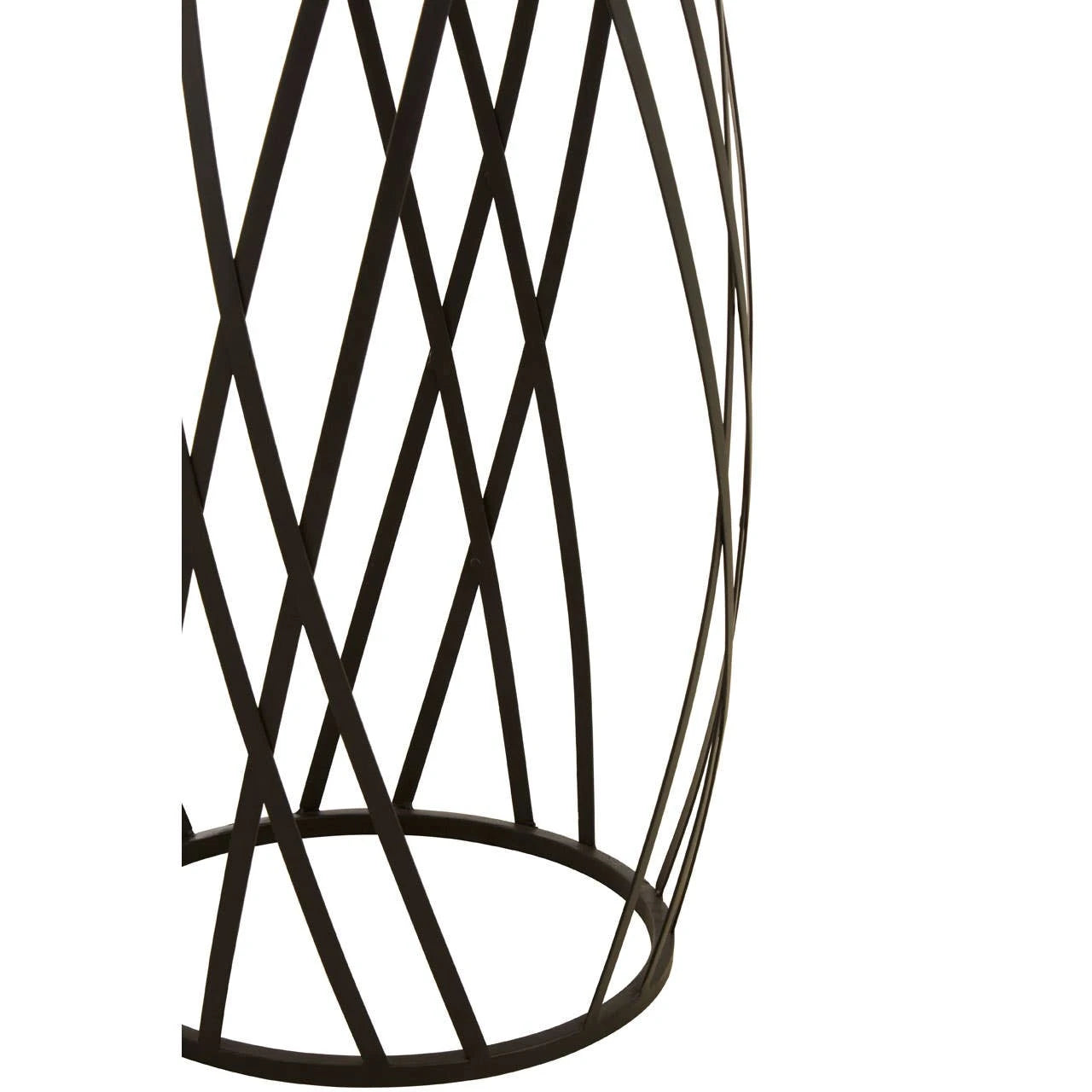 Avantis Set Of 2 Black Metal Round Side Tables