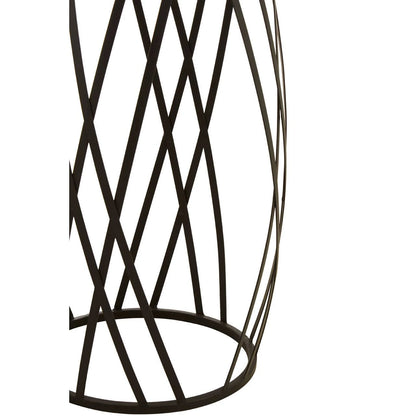 Avantis Set Of 2 Black Metal Round Side Tables