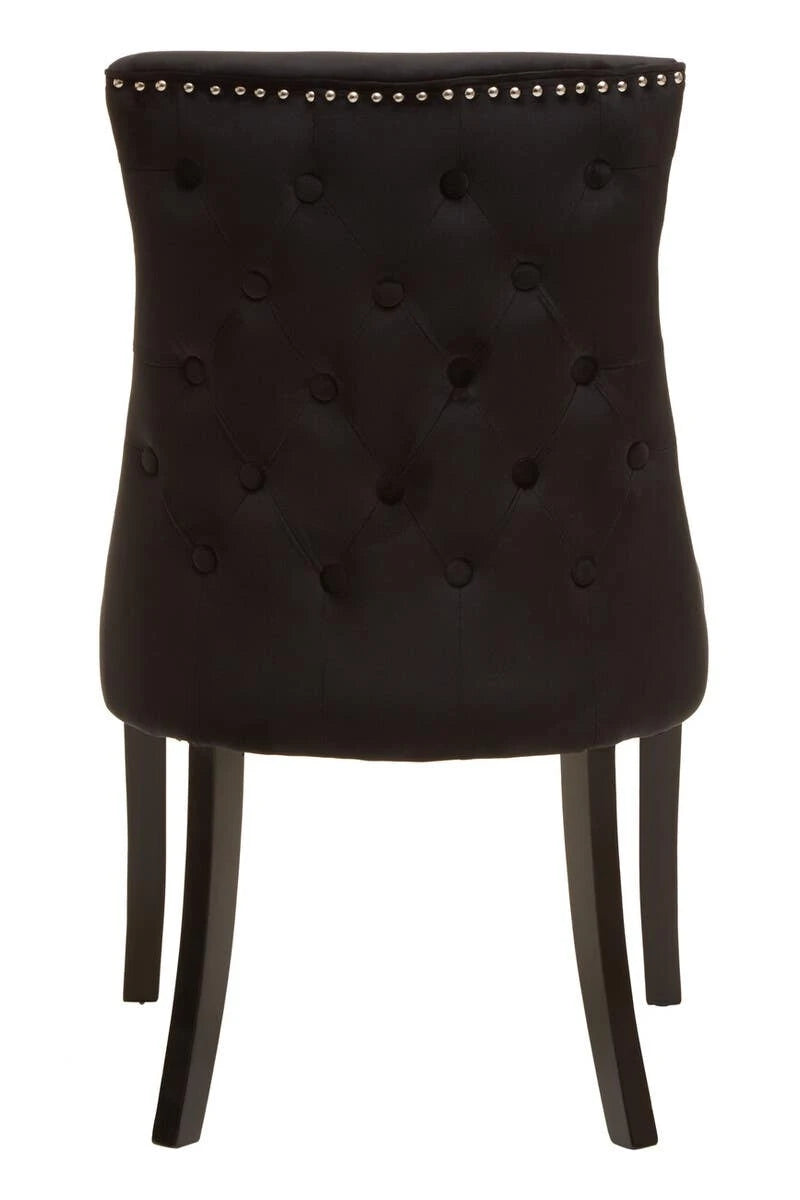 Kensington Townhouse Black Velvet Dining Chair