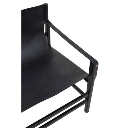 Kendari Black Teak Wood Frame Armchair