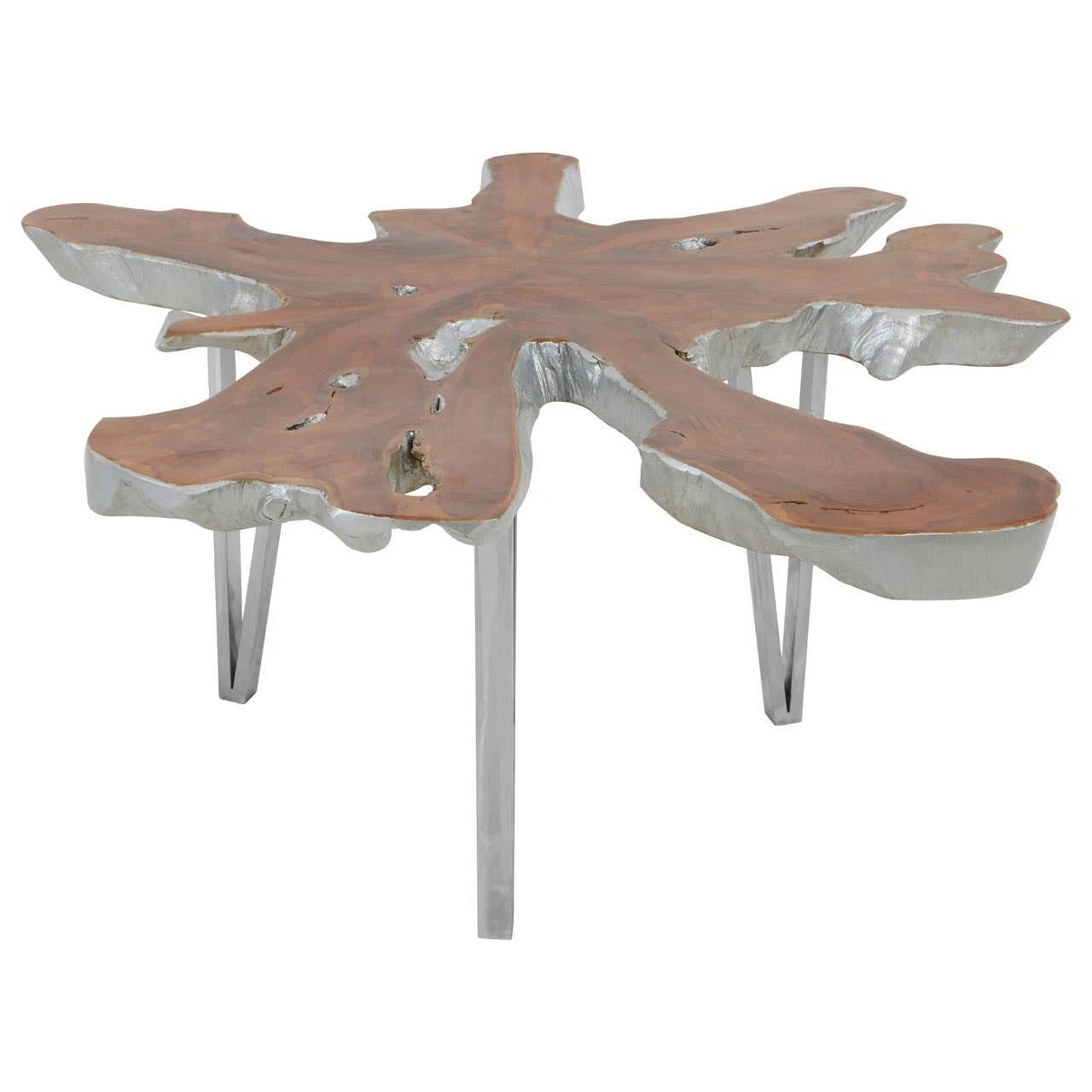 Surak Organic Star Top Teak Wood Coffee Table