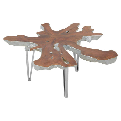 Surak Organic Star Top Teak Wood Coffee Table