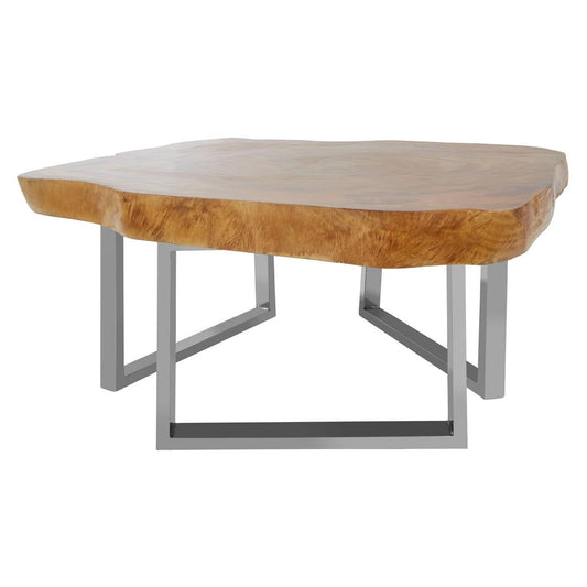 Surak Live Edge Teak Wood Coffee Table