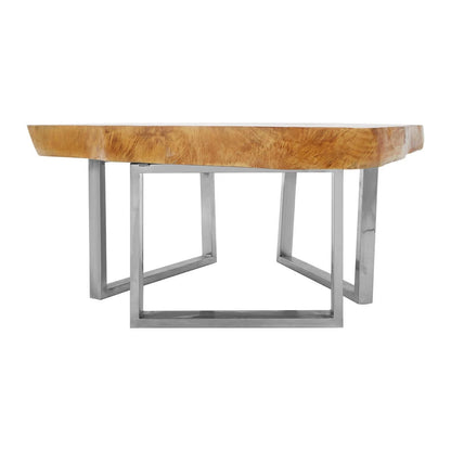 Surak Live Edge Teak Wood Coffee Table
