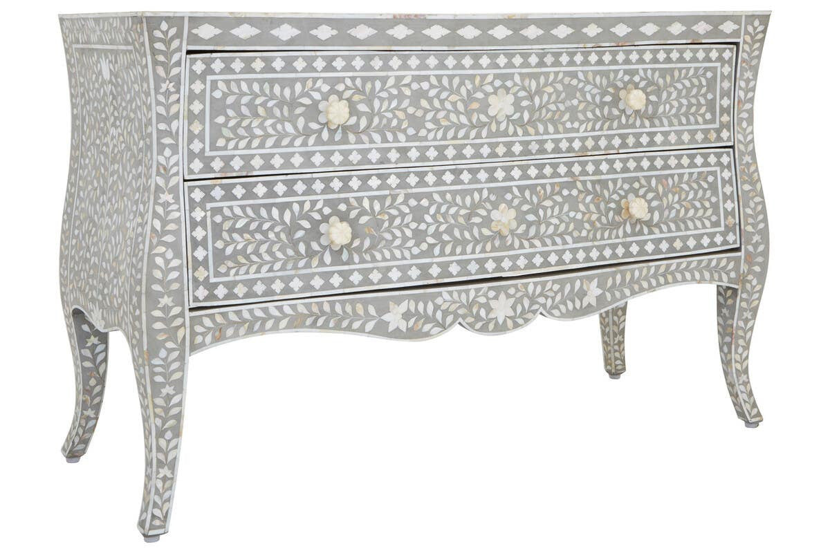 Fusion Chest of 2 Drawers with Mother of Pearl Inlay