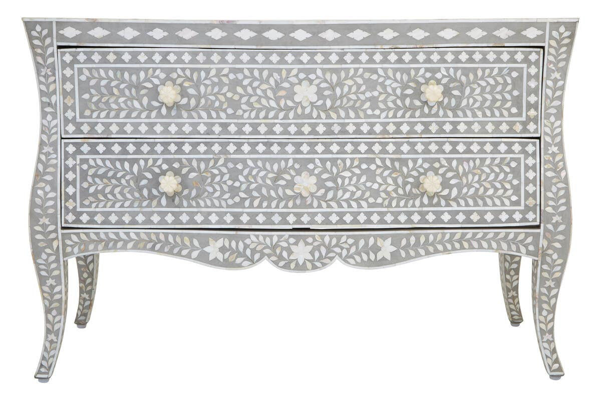 Fusion Chest of 2 Drawers with Mother of Pearl Inlay