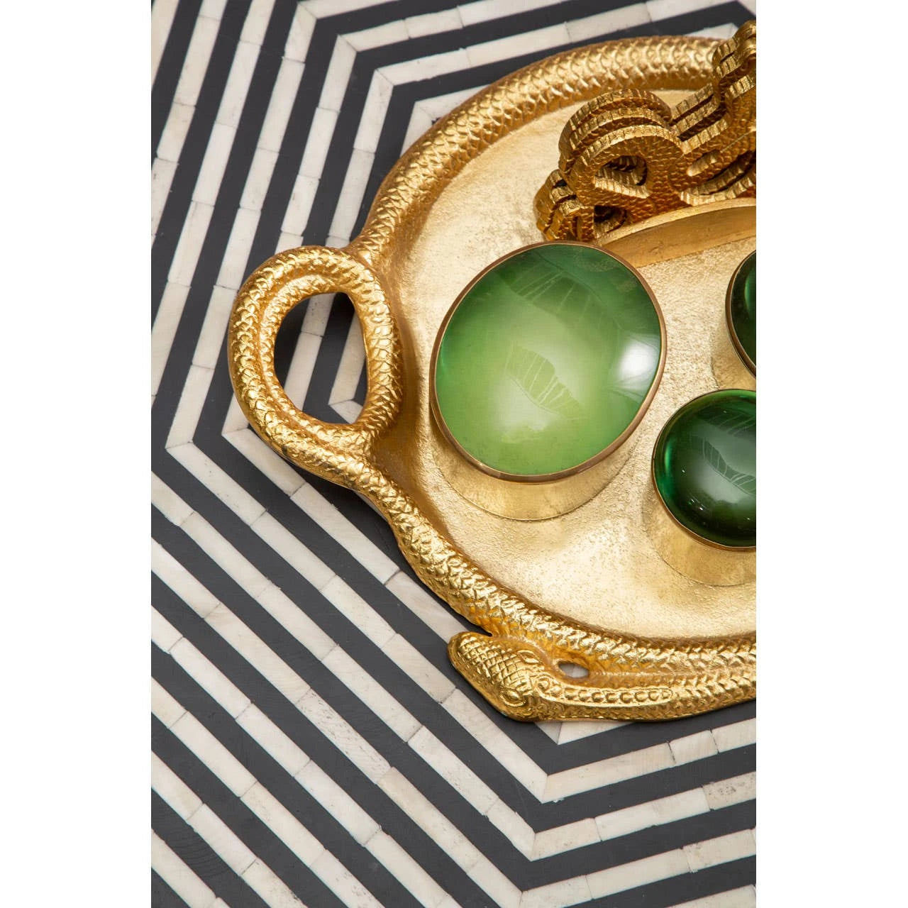 Fusion Striped Bone Inlay Coffee Table