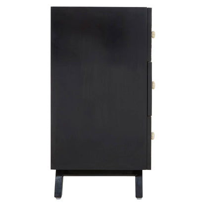 Fusion Black and Mother of Pearl Chest of 3 Drawers