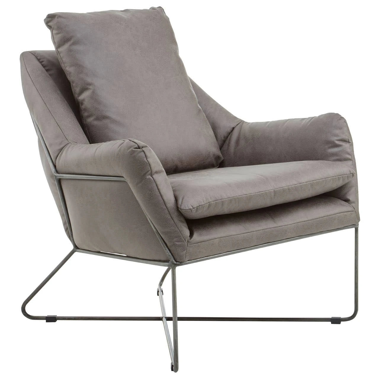 Hugo Grey Faux Leather Chair