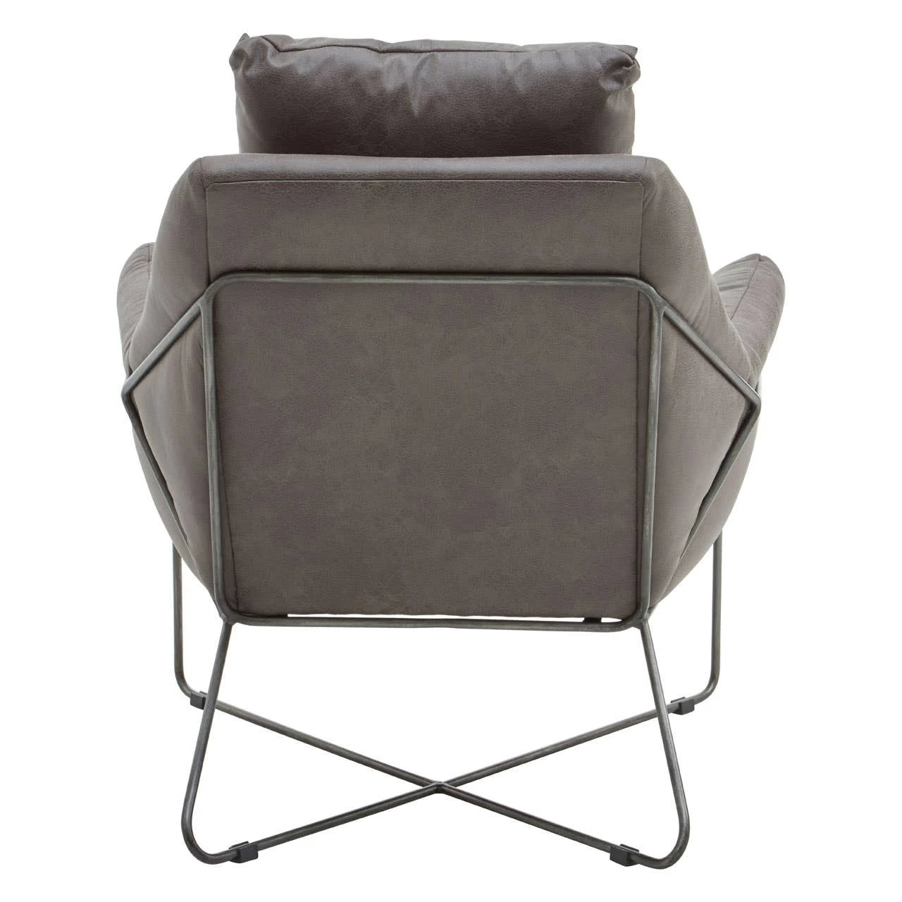 Hugo Grey Faux Leather Chair