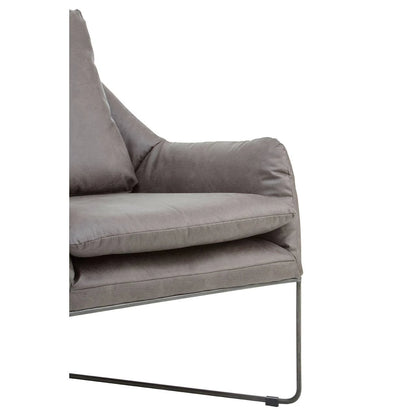 Hugo Grey Faux Leather Chair