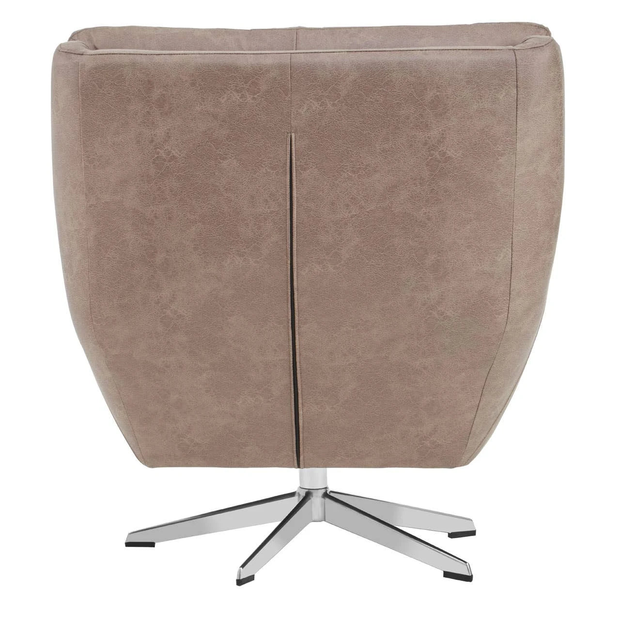 Harold Brown Leather Effect Swivel Chair