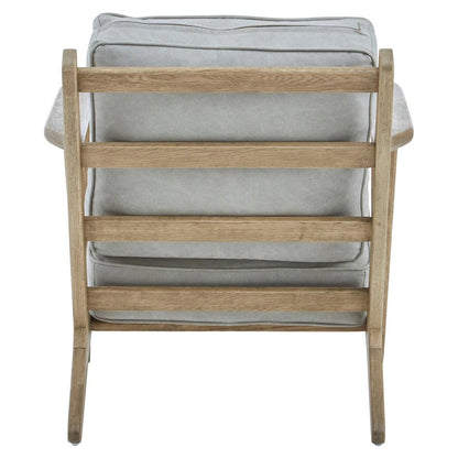 Harry Grey Linen Oak Frame Armchair