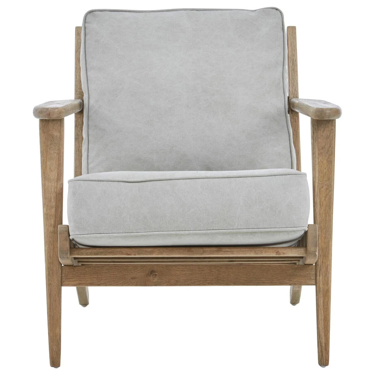 Harry Grey Linen Oak Frame Armchair