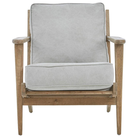 Harry Grey Linen Oak Frame Armchair