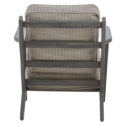 Hector Tweed Armchair With Black Oak Wood Frame