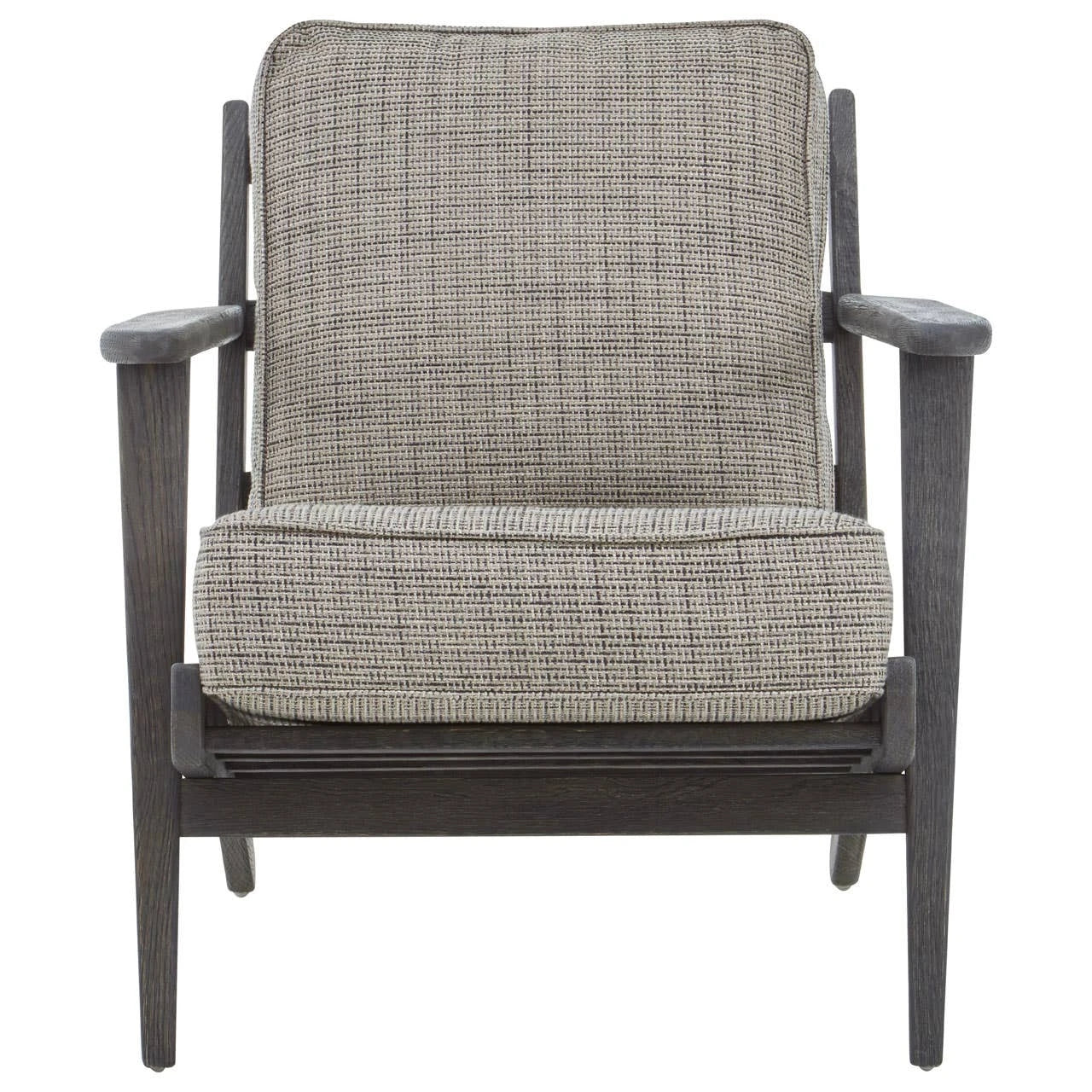 Hector Tweed Armchair With Black Oak Wood Frame
