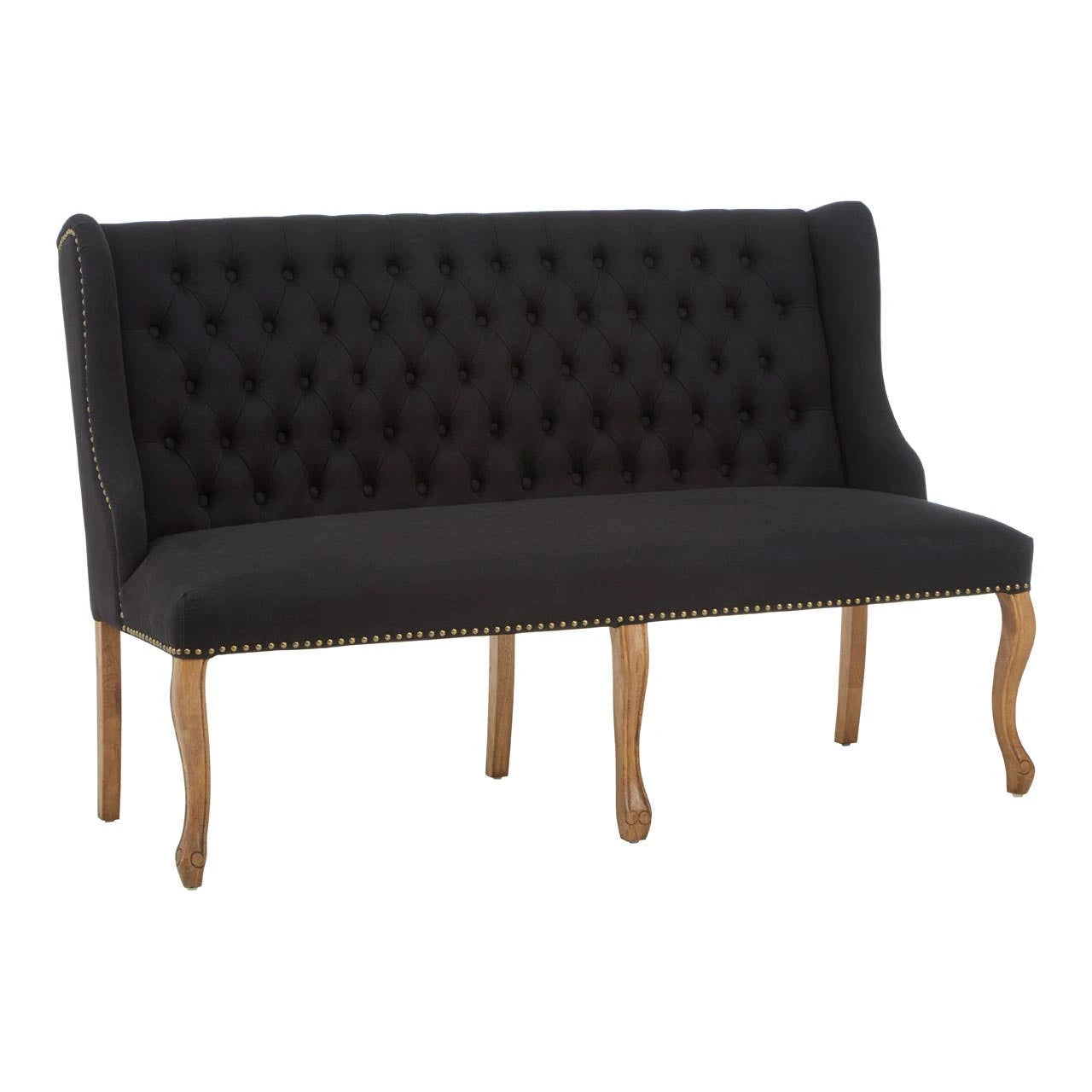 Harrison Black 2 Seat Bench Sofa