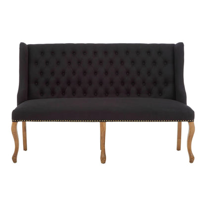 Harrison Black 2 Seat Bench Sofa