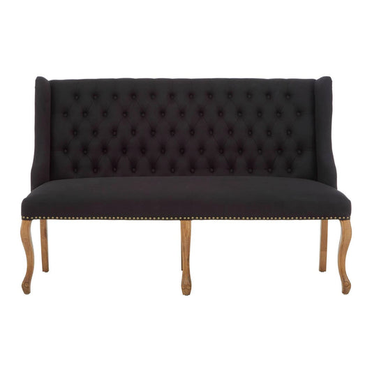 Harrison Black 2 Seat Bench Sofa