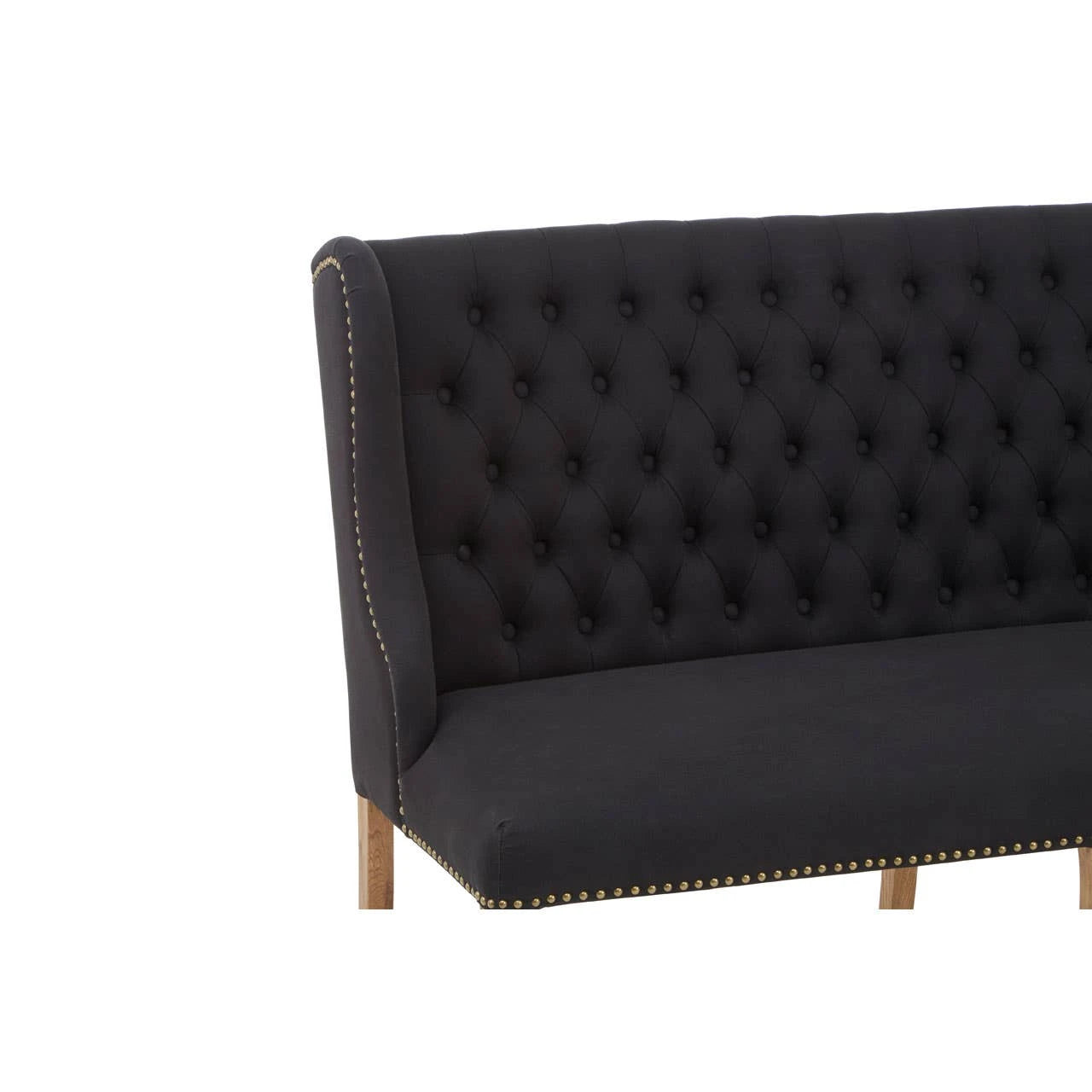 Harrison Black 2 Seat Bench Sofa
