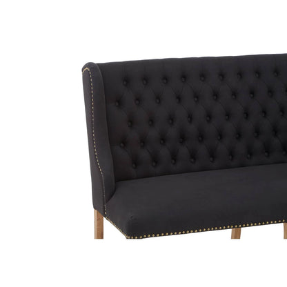 Harrison Black 2 Seat Bench Sofa
