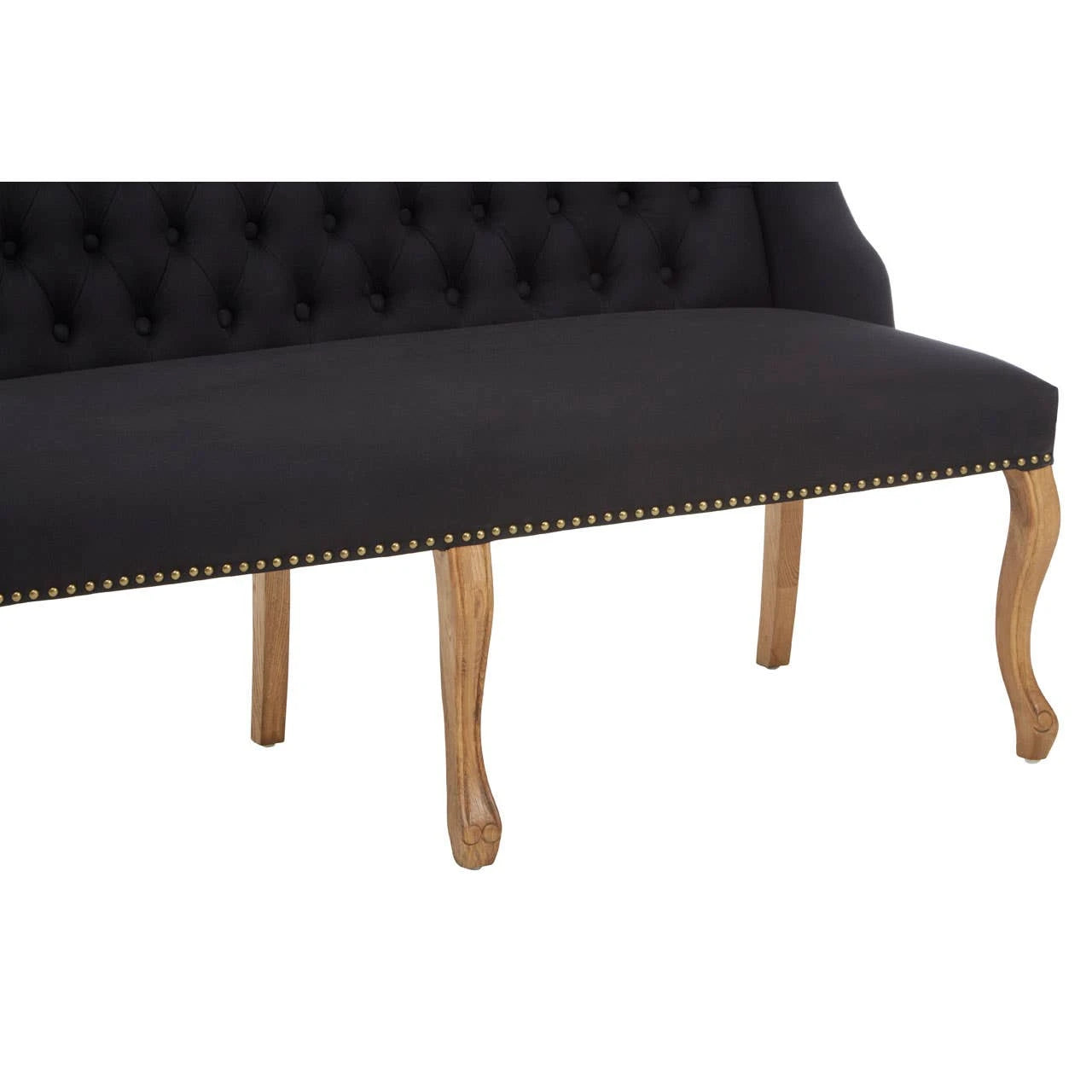 Harrison Black 2 Seat Bench Sofa