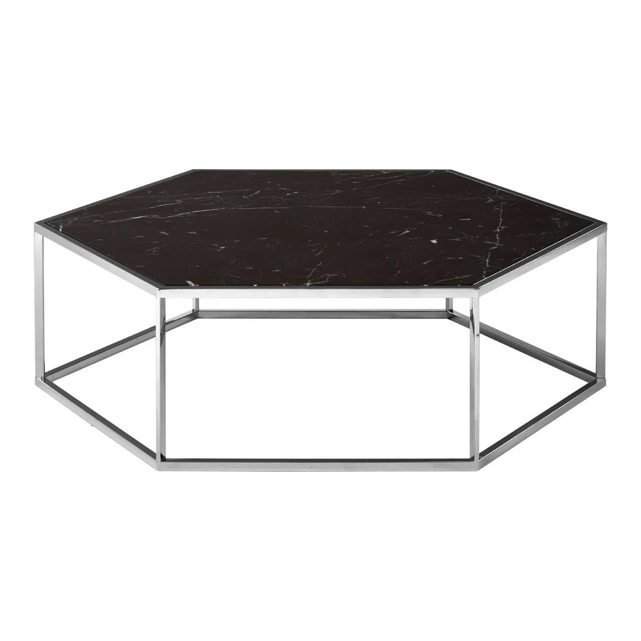 Piermount Silver Frame Hexagon Coffee Table