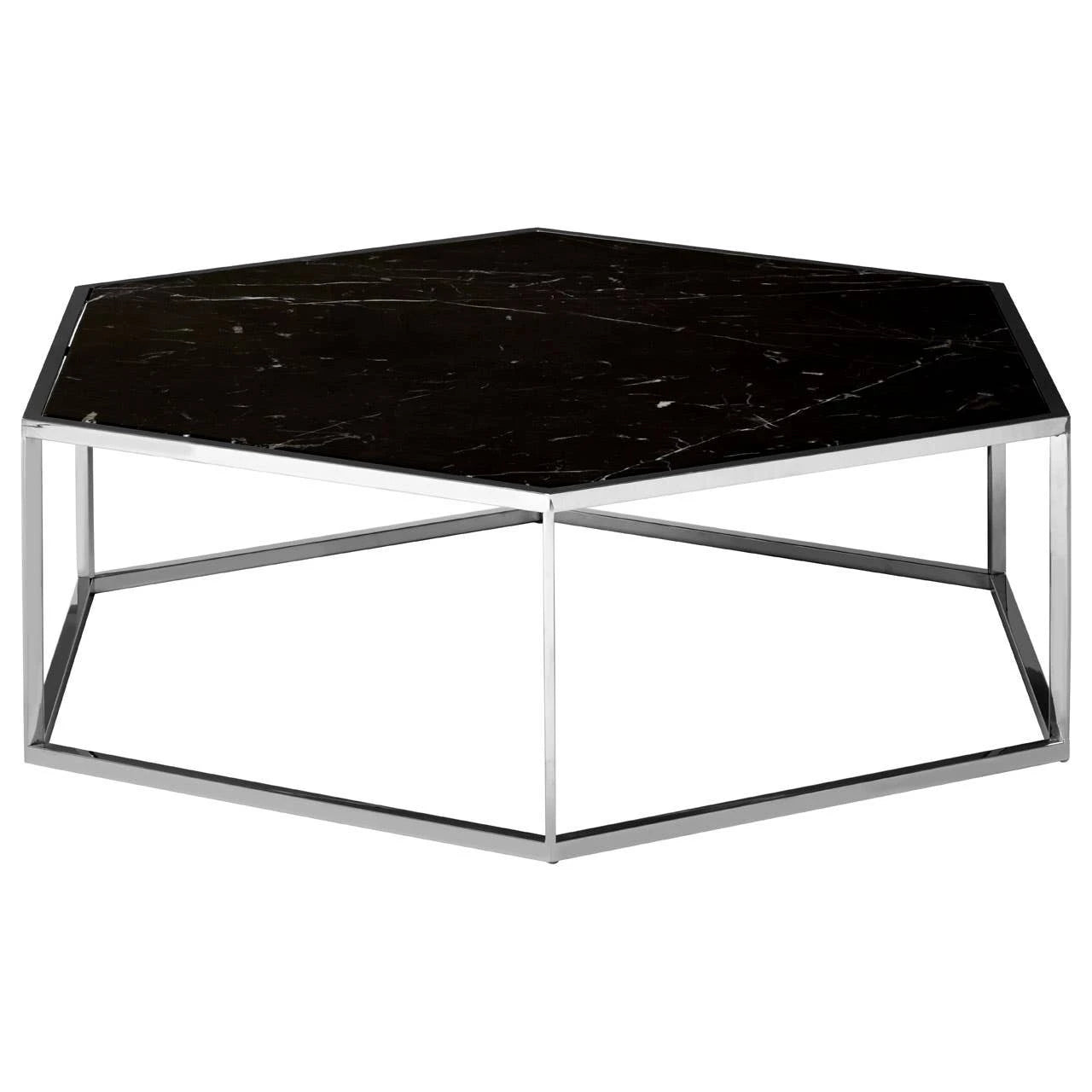 Piermount Silver Frame Hexagon Coffee Table