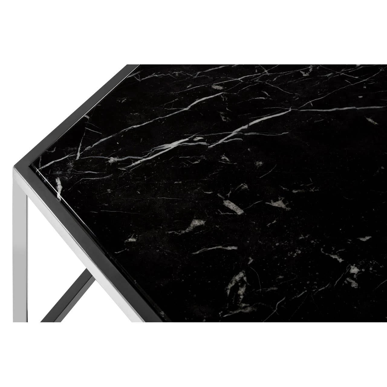 Piermount Silver Frame Hexagon Coffee Table