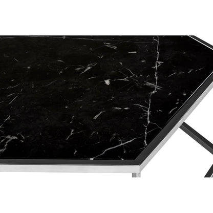 Piermount Silver Frame Hexagon Coffee Table