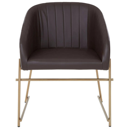 Delta Brown Faux Leather Dining Chair