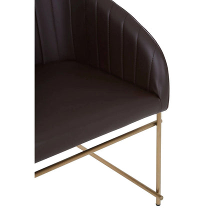Delta Brown Faux Leather Dining Chair