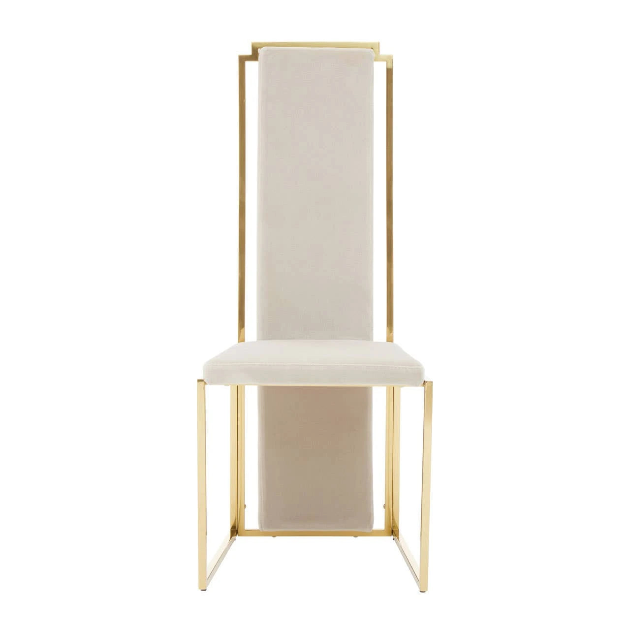 Deana Gold Frame High Back Dining Chair
