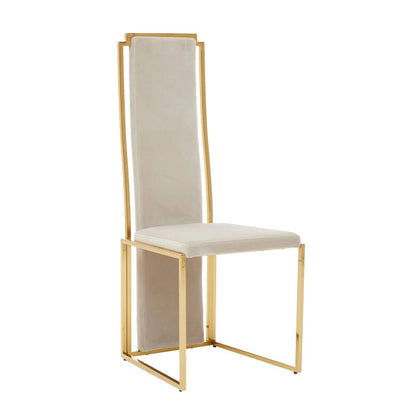 Deana Gold Frame High Back Dining Chair
