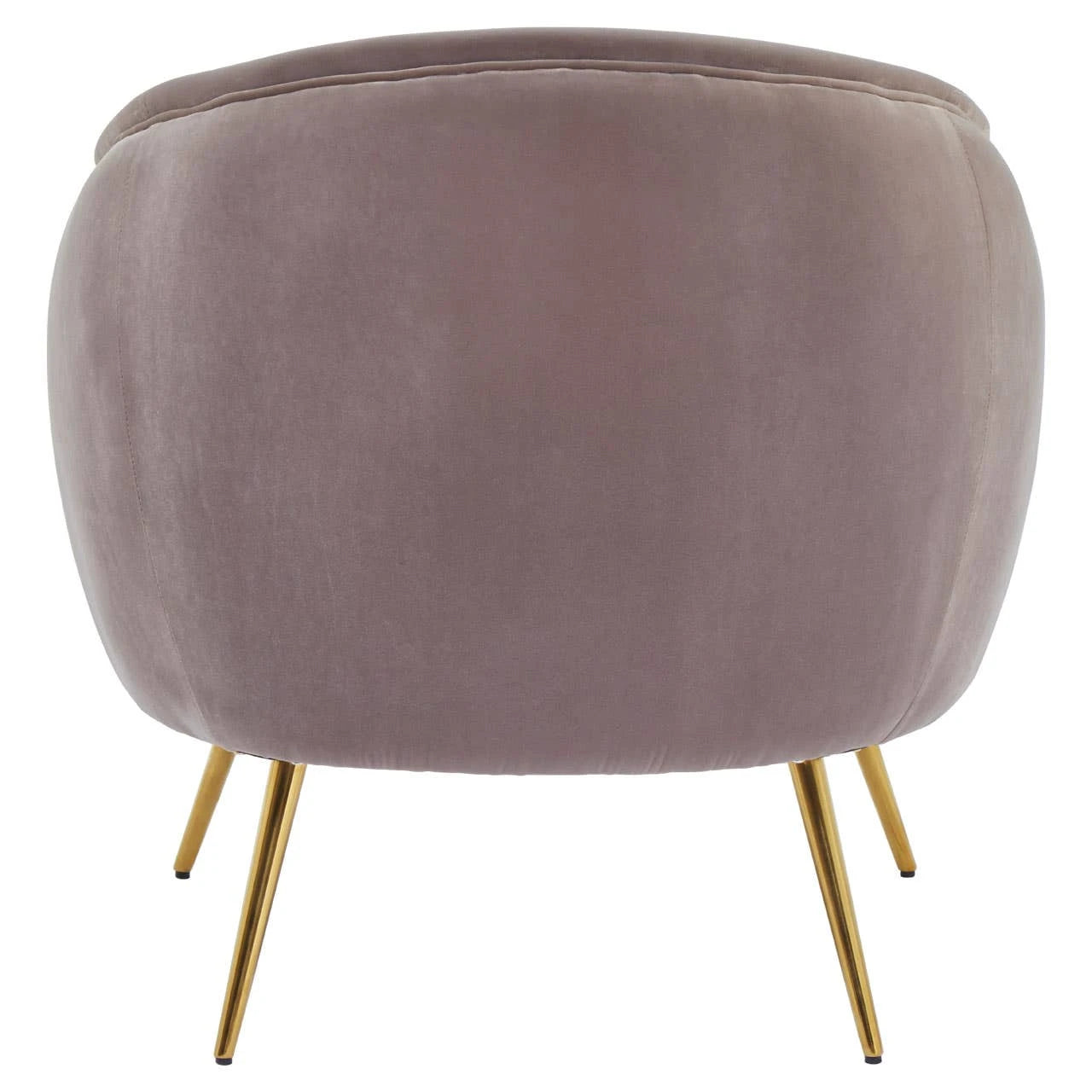 Manhattan Mink Velvet Curved Accent Chair