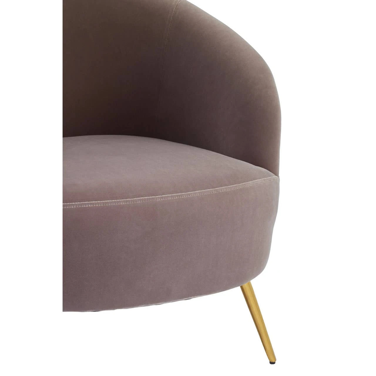 Manhattan Mink Velvet Curved Accent Chair