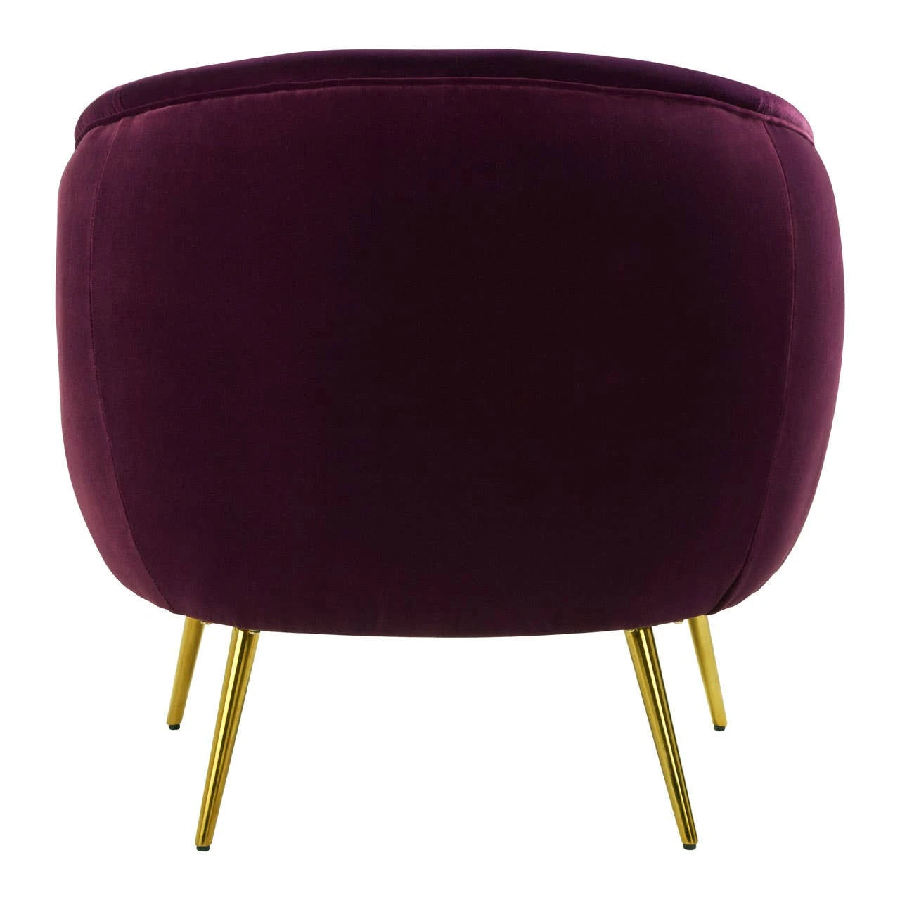 Manhattan Purple Velvet Curved Accent Chair