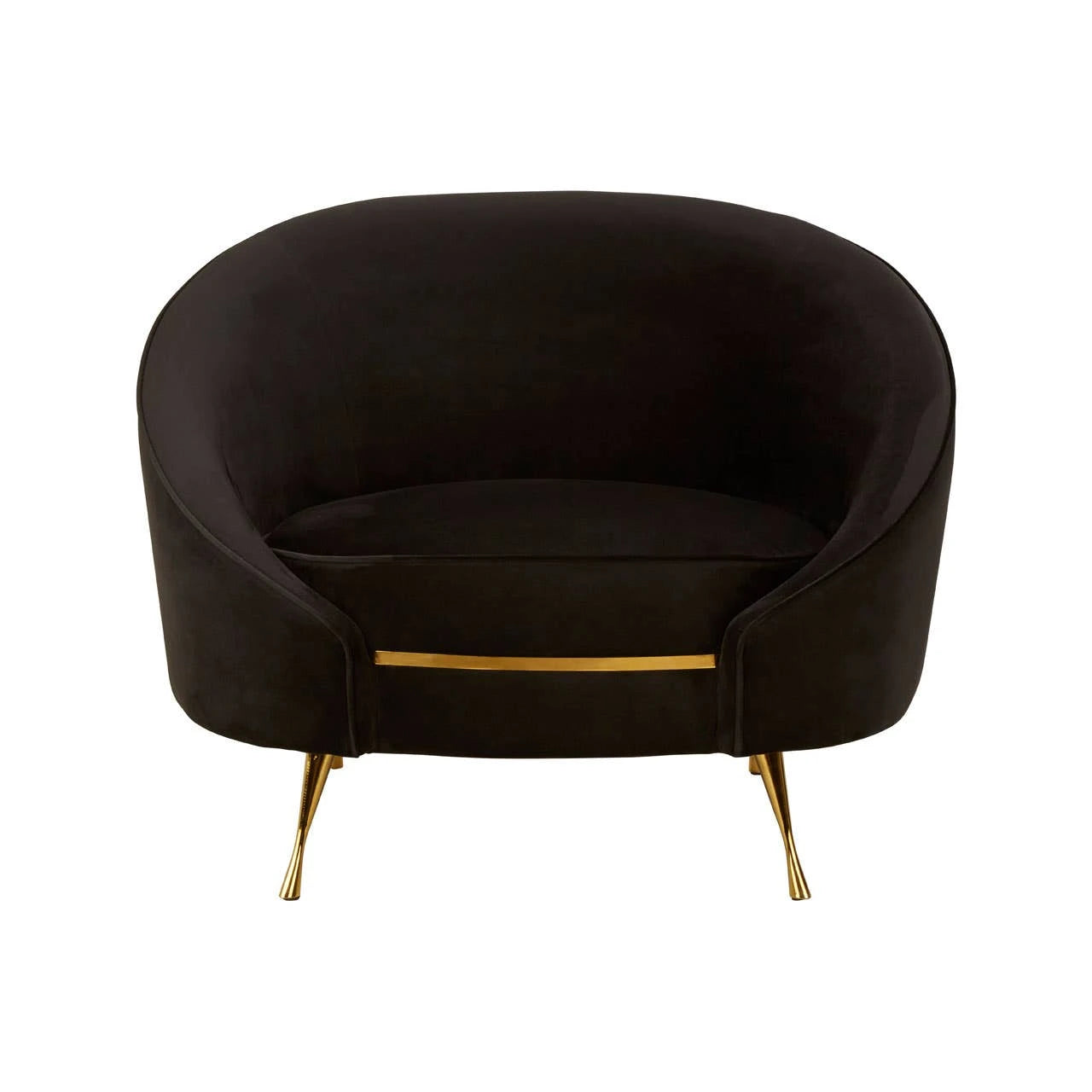 Manhattan Black Velvet Cocoon Chair