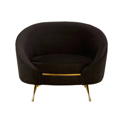 Manhattan Black Velvet Cocoon Chair