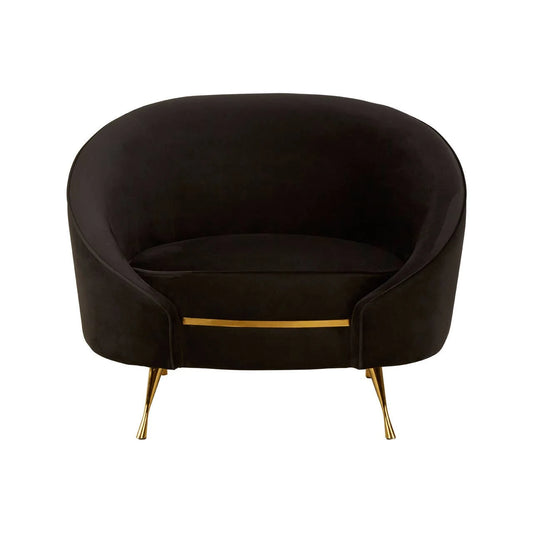 Manhattan Black Velvet Cocoon Chair