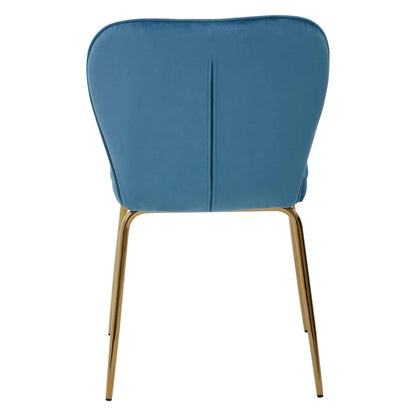Tamzin Blue Velvet Curved Back Dining Chair