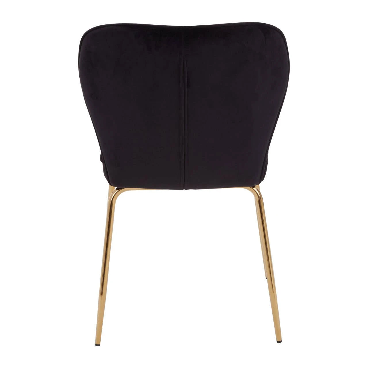 Tamzin Curved Black Gold Finish Dining Chair