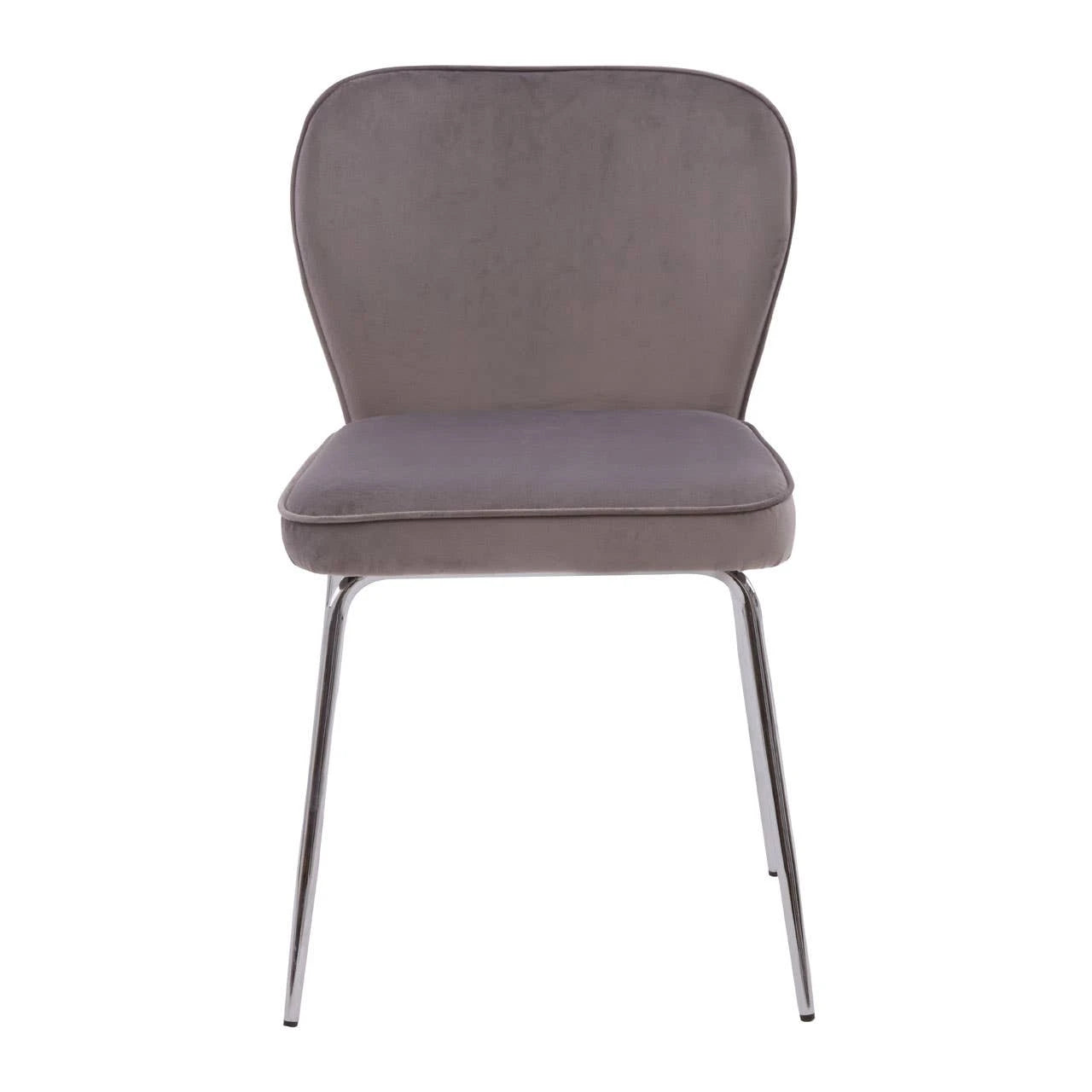 Tamzin Curved Mink Chrome Finish Dining Chair