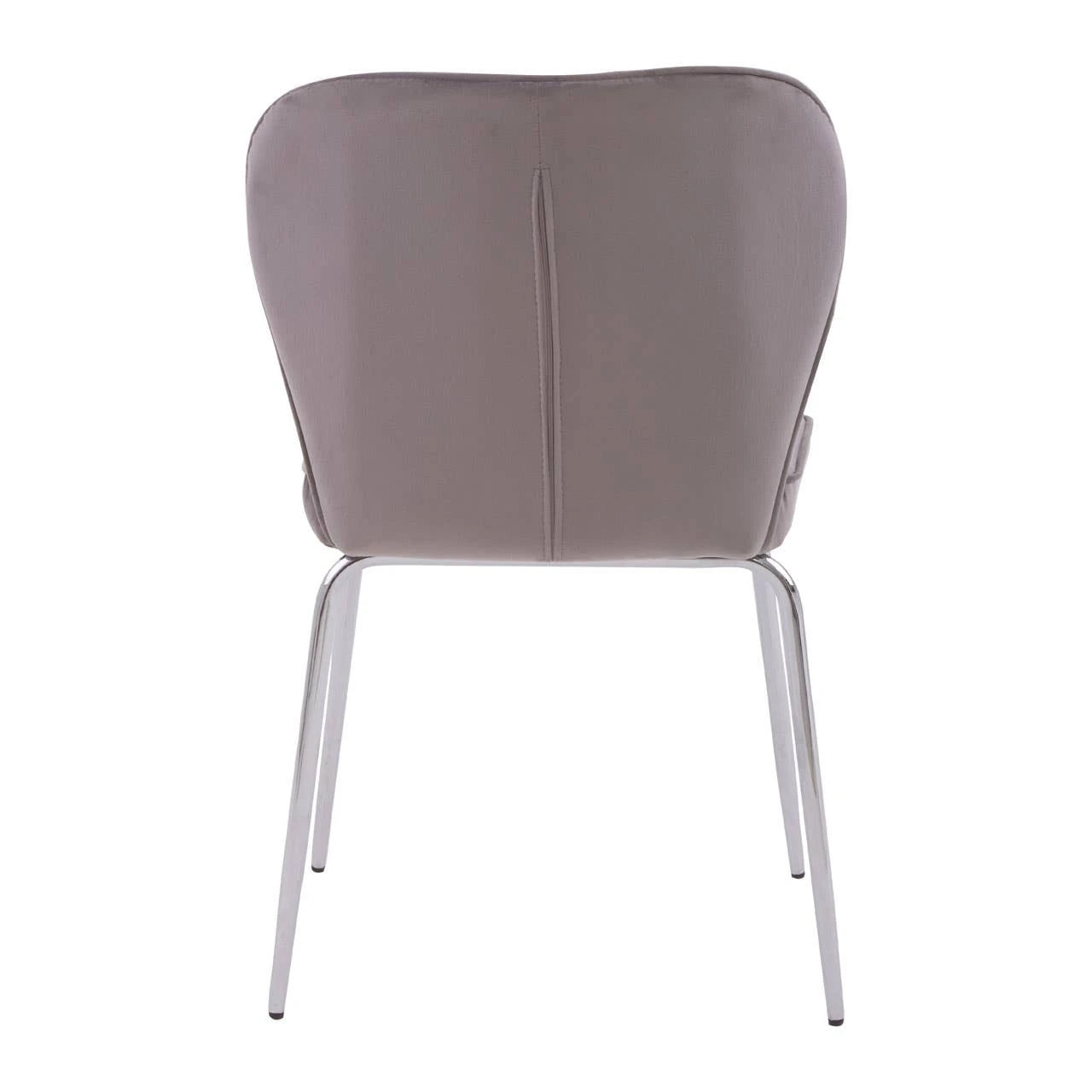 Tamzin Curved Mink Chrome Finish Dining Chair